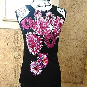 INC beaded detail tank top size XS EUC estate sale find, double keyhole @ neck.